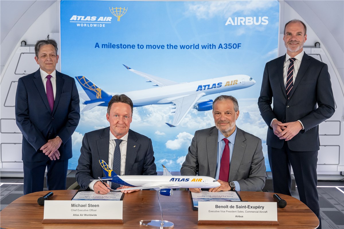Atlas Air Worldwide Becomes Airbus' Largest A350F Freighter Customer With an Order for 20 Aircraft  Airbus Commercial Aircraft &copy;