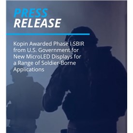 Image - Kopin Awarded Phase I SBIR from US Government for New MicroLED Displays for a Range of Soldier-Borne Applications