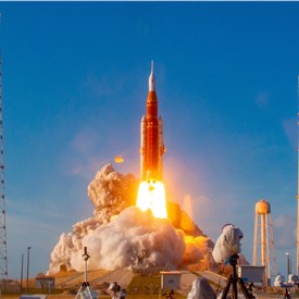 Image - Boeing-built Space Launch System Core Stage Powers 1st Crewed Artemis Mission Around the Moon