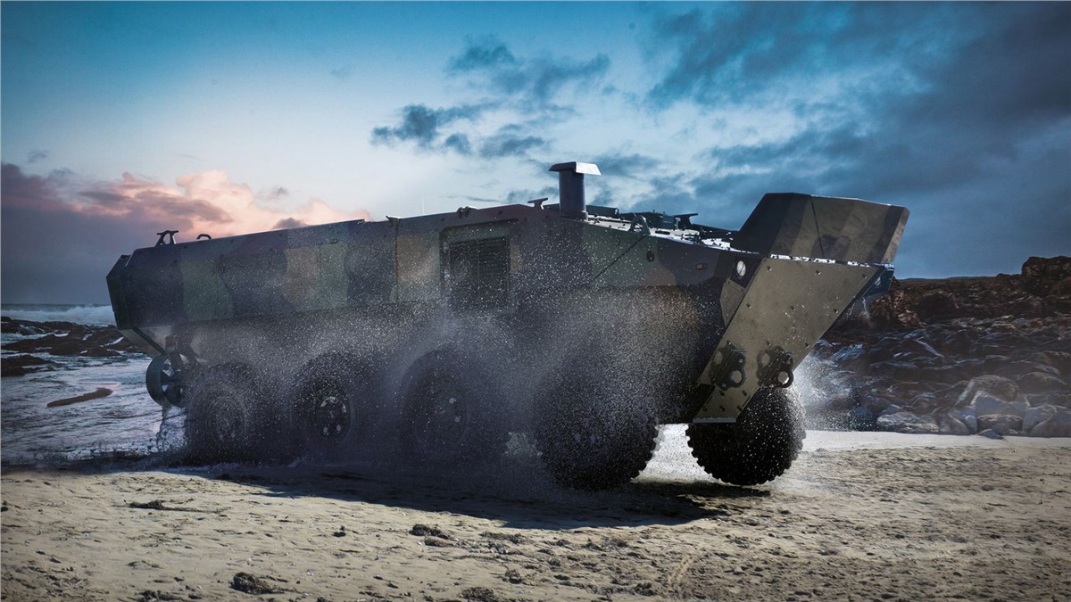 Indra Land Vehicles and IDV Sign a Strategic Agreement for a New Spanish Marine Infantry Combat Vehicle  Indra &copy;