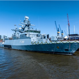 Image - Corvette LUBECK: Rheinmetall Celebrates 1st Ship Christening