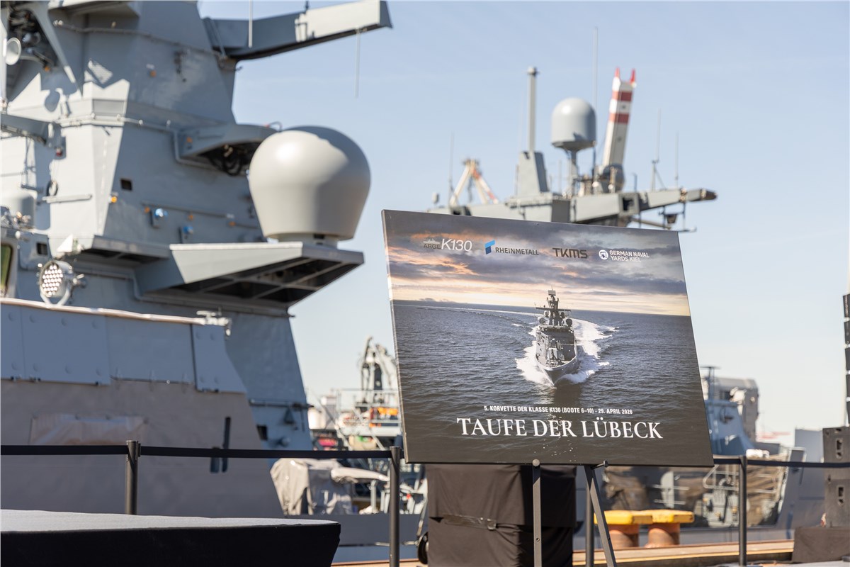 Corvette LUBECK: Rheinmetall Celebrates 1st Ship Christening  Rheinmetall AG &copy;