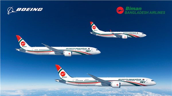 Biman Bangladesh Airlines Orders 14 Boeing 787 Dreamliner and 737 MAX Jets