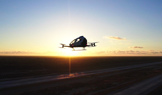 EHang EH216-S Conducts 1st People-Carrying Flights in Mexico and Latin America at FAMEX Tulum Air Show 2026  EHang &copy;