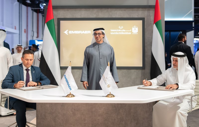 Mansour bin Zayed Witnesses Signing of Contract to Purchase C-390 Millennium Aircraft for UAE AF  Embraer &copy;