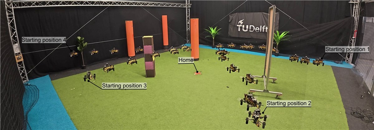 Honeybees Teach Drones How to Navigate Robot experiment in TU Delft's Cyberzoo TU Delft &copy;